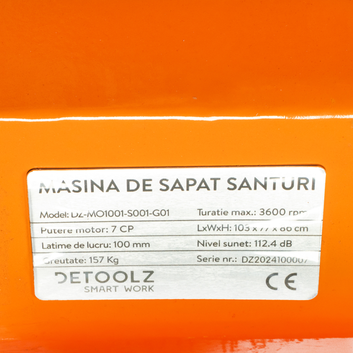 Masina de sapat santuri, Detoolz, 7 CP, 212 CC, benzina 4T, adancime maxima 450 mm [5]