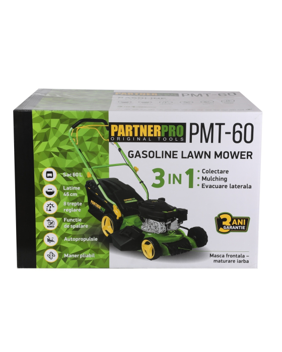 Masina de tuns iarba pe benzina PARTNERPRO PMT-60, 60L, 4T, 3CP [7]