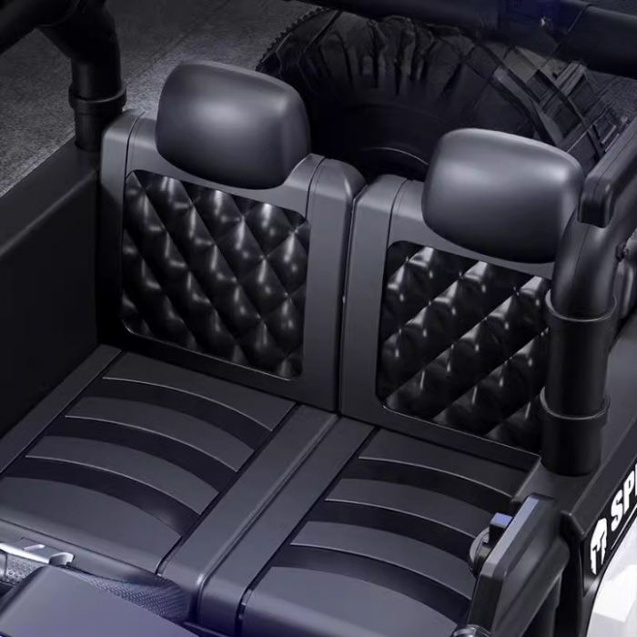 Mașină Electrică pentru Copii, Flippy, Off-Road, Conectare Bluetooth, telecomandă, Tracțiune Integrală, Lumina Intermitenta, Baterie 12V 7Ah, 120x63x68cm, Albastru [4]