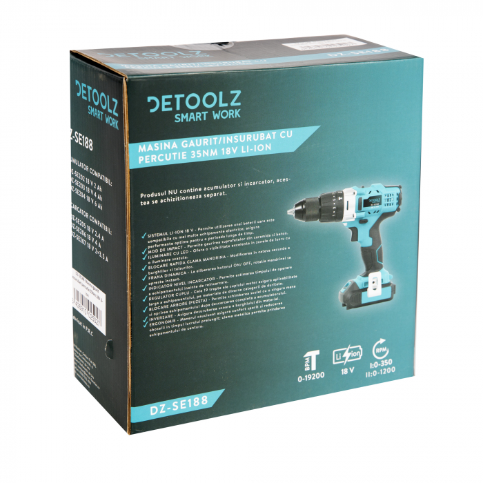 Masina gaurit insurubat percutie 35Nm 18V Li-ion [10]