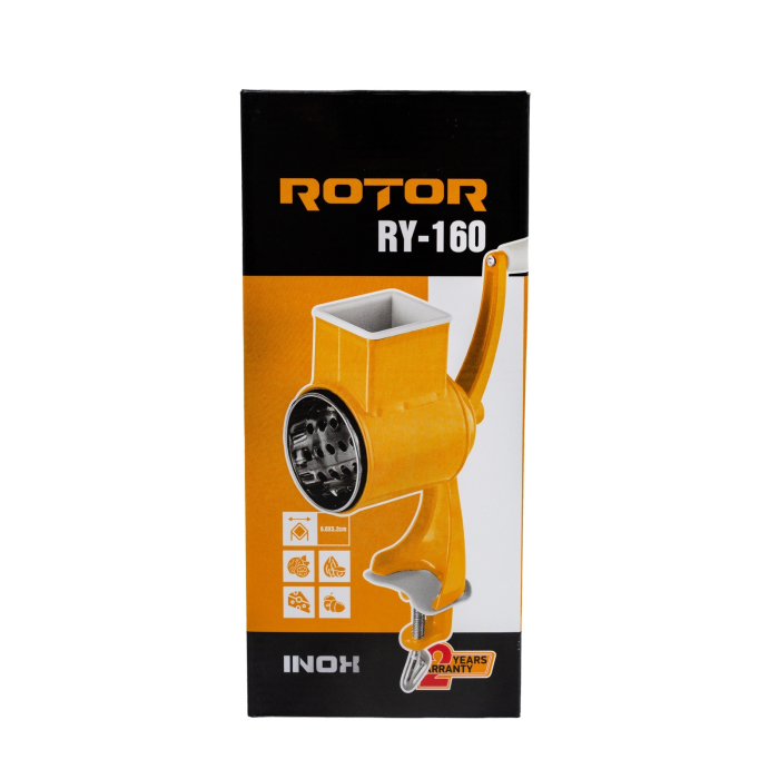 Masina manuala de macinat nuci si branza ROTOR RY-160, razatoare metalica, fixare pe masa cu clema, pentru nuci, alune, branza si cascaval tare [6]