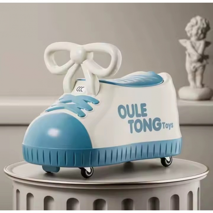 Masina pentru Copii, Flippy, Model Pantof, 4 Roti, 1-6 ani, Cutie de Depozitare, din ABS, 48 x 27 x 34 cm, Albastru [3]