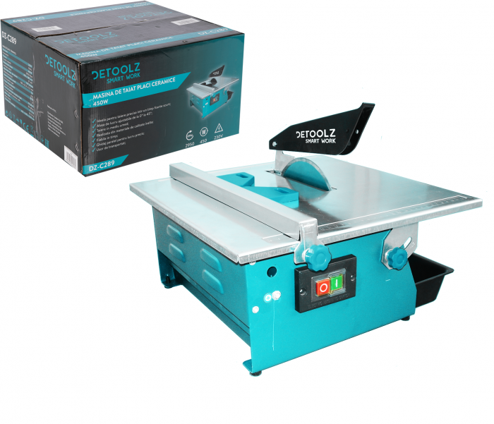 Masina taiat placi ceramice 450W, DETOOLZ DZ-C289, adancime de taiere 90˚: 34 mm, turatie 2950 rpm [2]