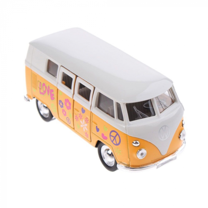 Masinuta autobuz Welly Volkswagen 1963 1:34, 11 cm, Galben [1]