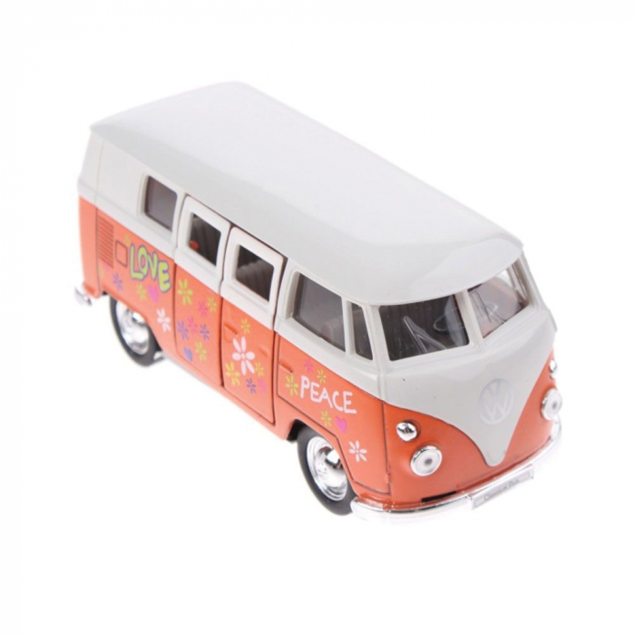 Masinuta autobuz Welly Volkswagen 1963 1:34, 11 cm, Rosu [1]