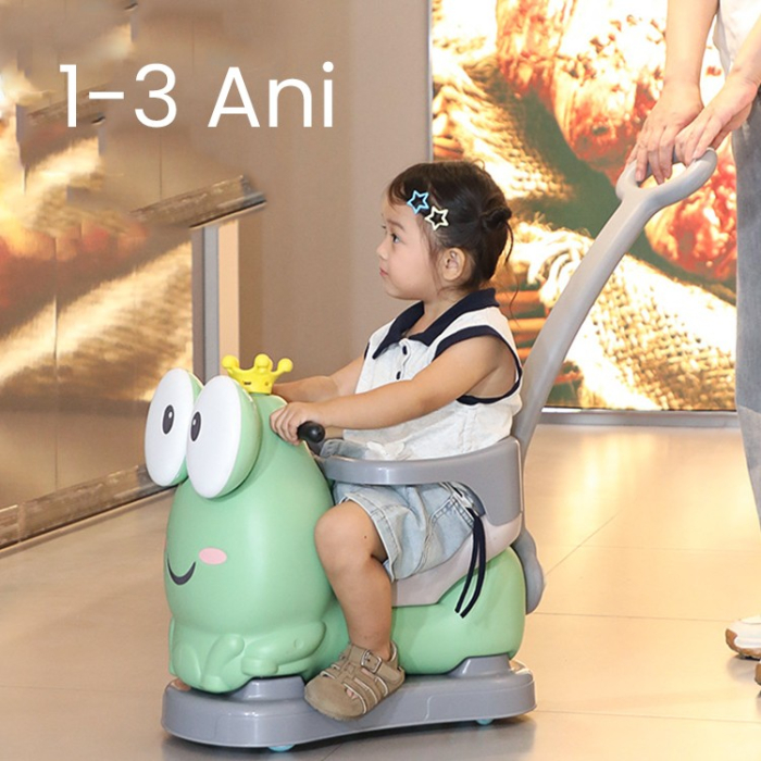 Masinuta Balansor Multifunctionala pentru Copii, Flippy, Model Cal Scooter de tip Masinuta Balansor, Varsta 1-3 ani, 93 x 80 x 58 cm, cu Maner, Verde [6]