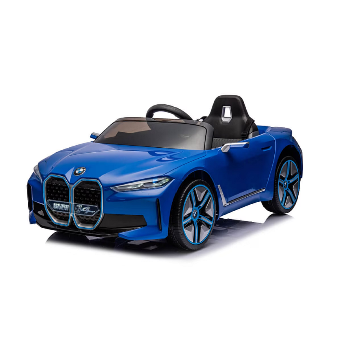 Mașinuță cu acumulator pentru copii BMW I4 cu doua usi, 12V-7Ah, LED, MP3, USB, Radio, Polipropilenă, oțel si scaun din piele ecologică [4]