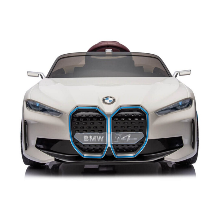 Mașinuță cu acumulator pentru copii BMW I4 cu doua usi, 12V-7Ah, LED, MP3, USB, Radio, Polipropilenă, oțel si scaun din piele ecologică [5]