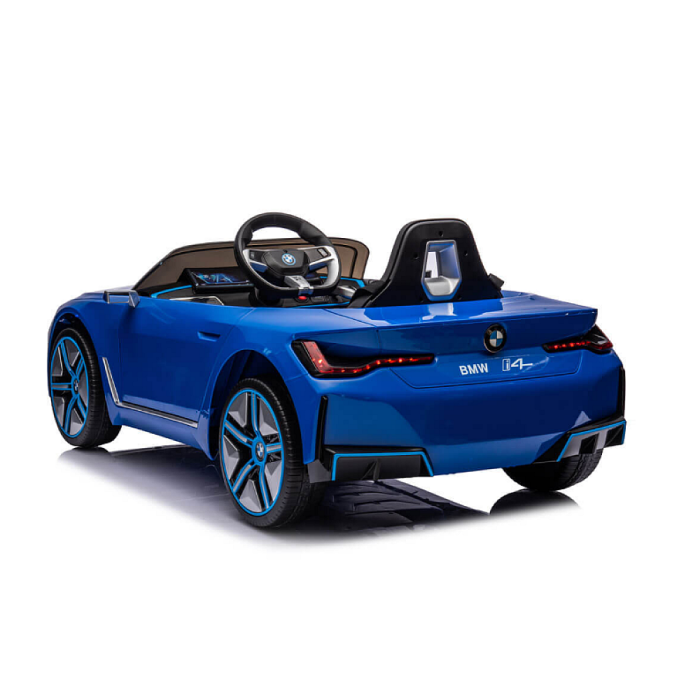 Mașinuță cu acumulator pentru copii BMW I4 cu doua usi, 12V-7Ah, LED, MP3, USB, Radio, Polipropilenă, oțel si scaun din piele ecologică [3]