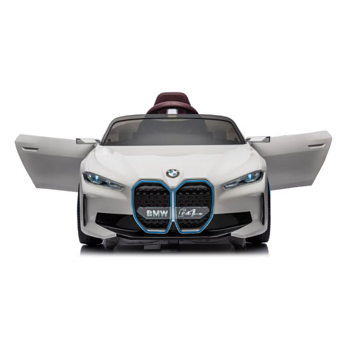 Mașinuță cu acumulator pentru copii BMW I4 cu doua usi, 12V-7Ah, LED, MP3, USB, Radio, Polipropilenă, oțel si scaun din piele ecologică [7]