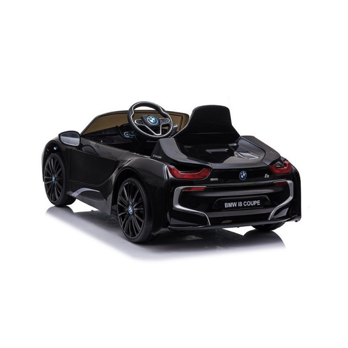 Mașinuță cu acumulator pentru copii BMW I8 cu doua usi, 12V-7Ah, LED, MP3, USB, Radio, Polipropilenă, oțel si scaun din piele ecologică, 115x73x46 cm [8]