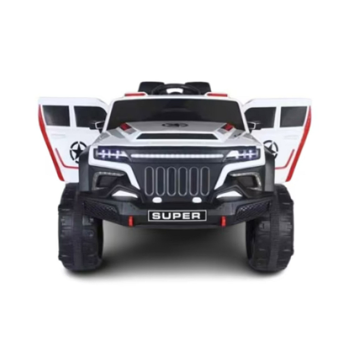 Mașinuță cu acumulator pentru copii RDB-7688 tip SUV super cu 4 motoare 390W, 2 locuri, 12V7AH, roți eva, alb [2]