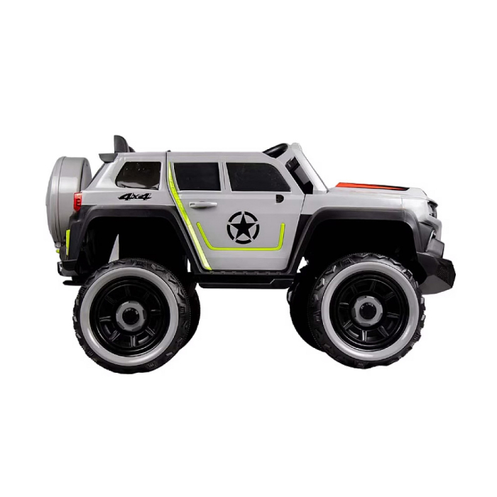 Mașinuță cu acumulator pentru copii RDB-7688 tip SUV super cu 4 motoare 390W, 2 locuri, 12V7AH, roți eva, gri [3]