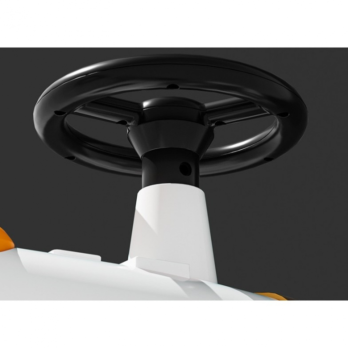 Lichidare de stoc Masinuta Electrica Flippy, Model de Epoca, cu Acumulator, Sistem Anti-Rasturnare, Sistem de Lumini si Sunet, 1-5 Ani, 75 x 36 x 45 cm, Alb [9]