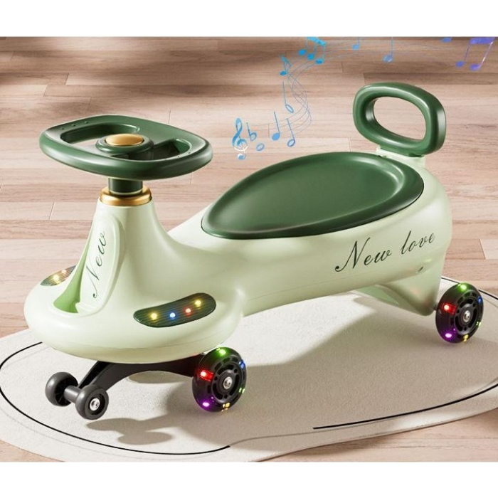 Masinuta, Flippy, 1-8 Ani, Rotire 360 Grade, Anti-rasturnare, Roti Silentioase, Impingere, Bluetooth, 66 x 32 x 37 cm, Verde [3]