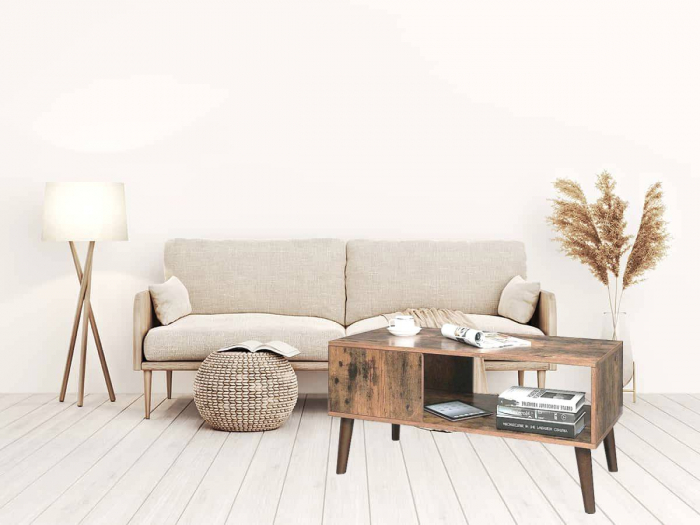Masuta cafea Retro, maro, 100x50x45 cm [3]
