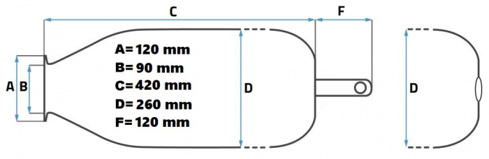 Membrana pentru hidrofor 50L NEGRU CU COADA, Elefant [2]