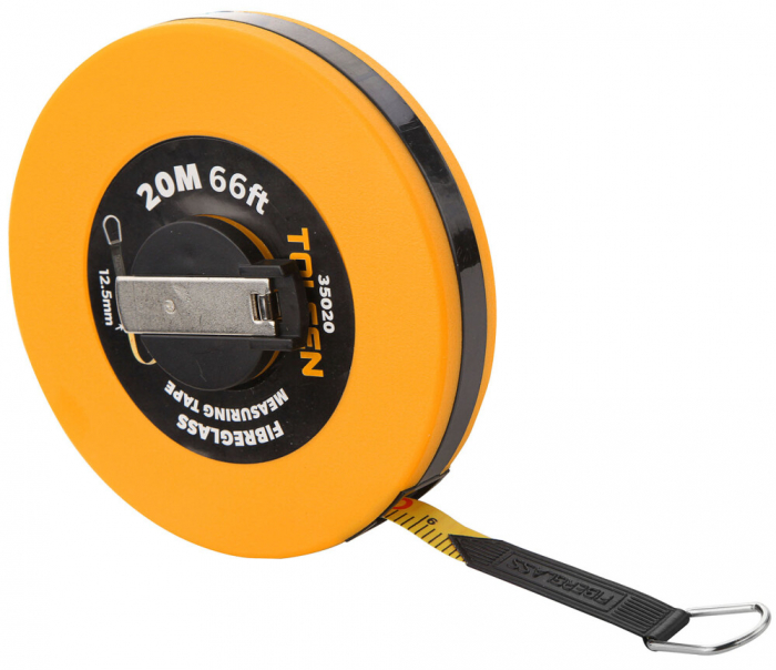 Ruleta Camp din Fibra de Sticla 20 m x 12.5 mm Tolsen [1]