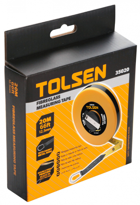 Ruleta Camp din Fibra de Sticla 20 m x 12.5 mm Tolsen [2]