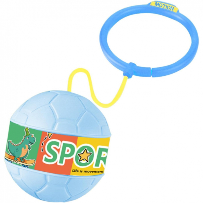 Minge pentru Sarit, Flippy, Tip Coarda Hula Hoop, Cerc 12 cm, Coarda 52 cm, Minge 12 x 11 cm, Functie Iluminat, 4-6 Ani, Plastic, Albastru [6]