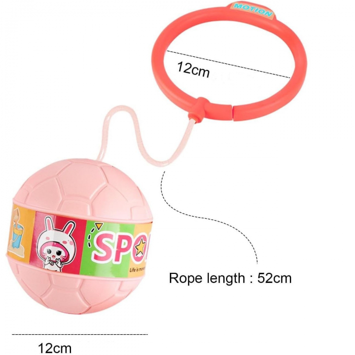 Minge pentru Sarit, Flippy, Tip Coarda Hula Hoop, Cerc 12 cm, Coarda 52 cm, Minge 12 x 11 cm, Functie Iluminat, 4-6 Ani, Plastic, Roz [3]