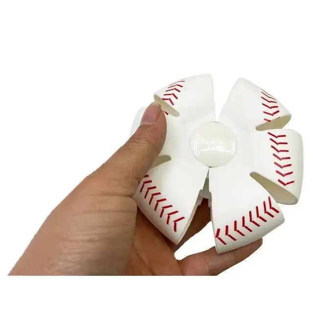 Minge UFO baseball Flippy cu deformare, diametru 8 cm, 3 ani +, lumini LED interactiva, minge magică OZN zburator, minge zburătoare, Alb [7]