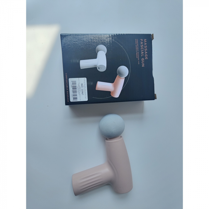 Mini Aparat de Masaj, Flippy, Tip Pistol, Incarcare USB Tip C, Portabil, Pentru Relaxare Musculara, Autonomie 120 Min, 3 Trepte de Viteza, Roz [14]