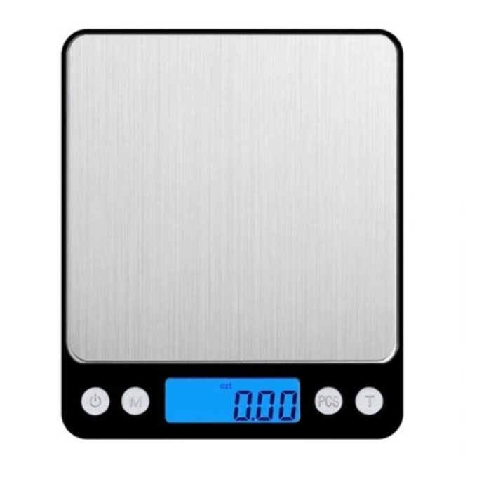 Mini Cantar Electronic, Flippy, pentru Alimente/Bijuterii, max 3 Kg, 2 x AA, 12.7 x 10.6 x 1.9 cm, Negru/Gri [2]