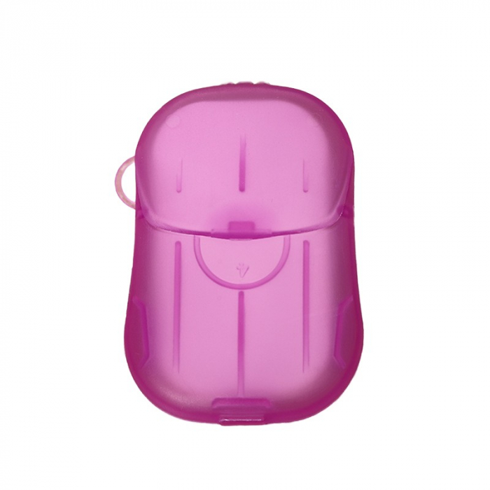 Mini Cutie de Sapun din Hartie, Flippy, de Unica Folosinta, Portabila, Potrivit pentru Calatorii, 20 buc, Roz [1]