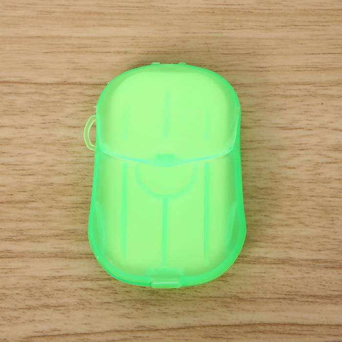 Mini Cutie de Sapun din Hartie, Flippy, de Unica Folosinta, Portabila, Potrivit pentru Calatorii, 20 buc, Verde [2]