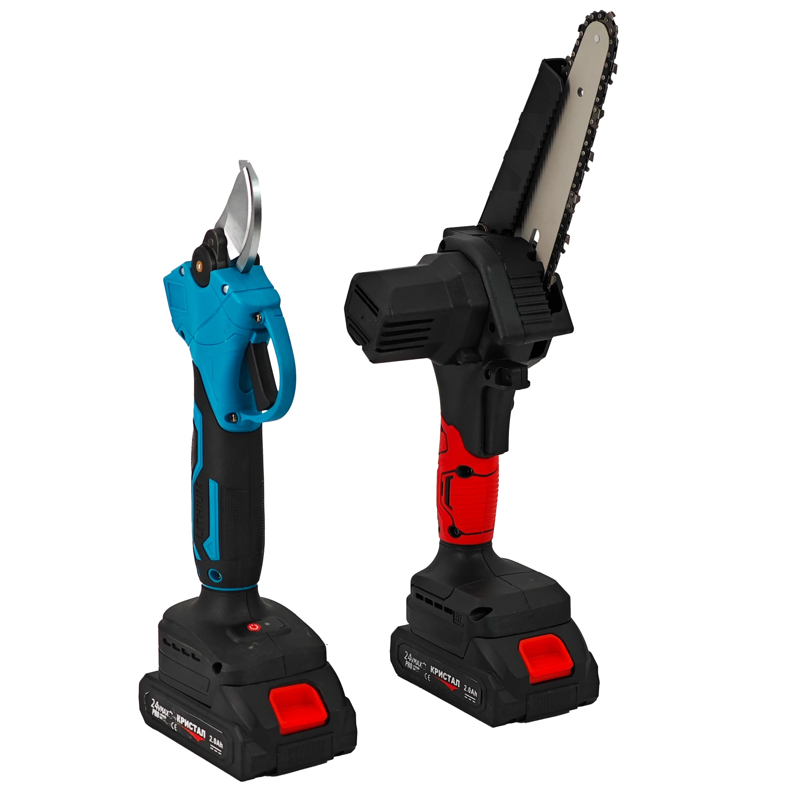 Set foarfeca electrica & mini-drujba cu 2 acumulatori DDT-CRISTAL, 24 V, 2 Ah, incarcator, accesorii incluse [3]