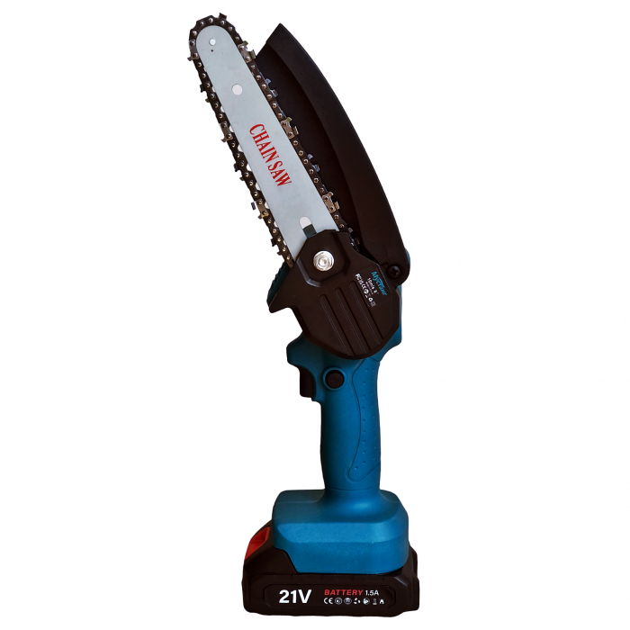 Lichidare de stoc Mini fierastrau Mustang, 2 acumulatori, 21V, 1.5 Ah, lama 18.5 cm + Lama + Lant de rezerva [6]