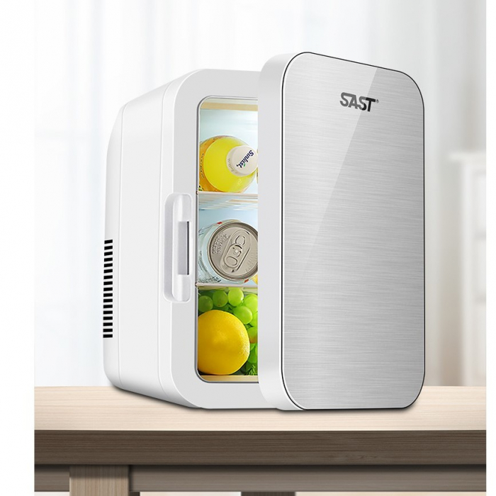 Mini frigider cosmetice, Flippy, dubla functie de incalzire/racire, portabil, 8L, gri [2]