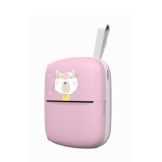 Mini Imprimanta Foto Portabila, Flippy, Incarcare USB, Bluetooth, Model Pisica, Print Alb-Negru, Roz [1]