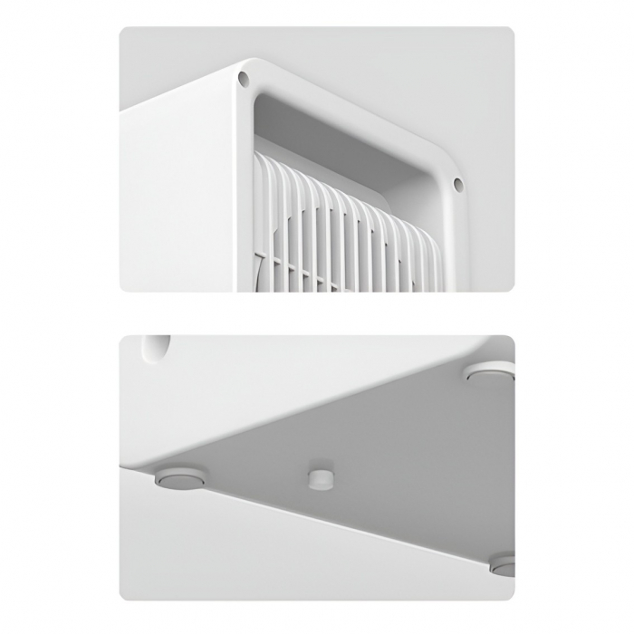 Mini Incalzitor pentru Birou, Flippy, Incalzire si Racire, 1000-1200W, cu Lumini, cu Maner, Lungime Cablu 1.5 m, 3 Trepte de Temperatura, 15.3x13.8x22.5 cm, Alb [6]