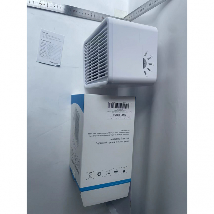 Mini Incalzitor pentru Birou, Flippy, Incalzire si Racire, 1000-1200W, cu Lumini, cu Maner, Lungime Cablu 1.5 m, 3 Trepte de Temperatura, 15.3x13.8x22.5 cm, Alb [2]