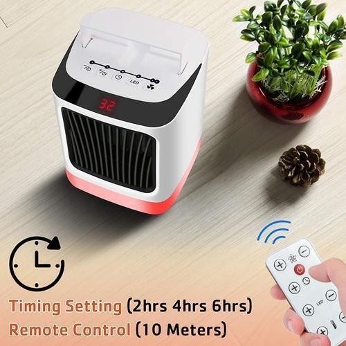 Mini incalzitor portabil Flippy cu telecomanda, afisaj digital, sincronizare inteligenta, lumina de noapte colorata [6]