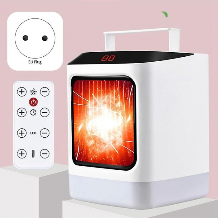 Mini incalzitor portabil Flippy cu telecomanda, afisaj digital, sincronizare inteligenta, lumina de noapte colorata [3]