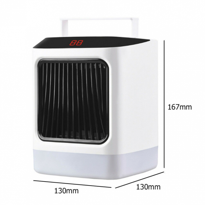Mini incalzitor portabil Flippy cu telecomanda, afisaj digital, sincronizare inteligenta, lumina de noapte colorata [2]