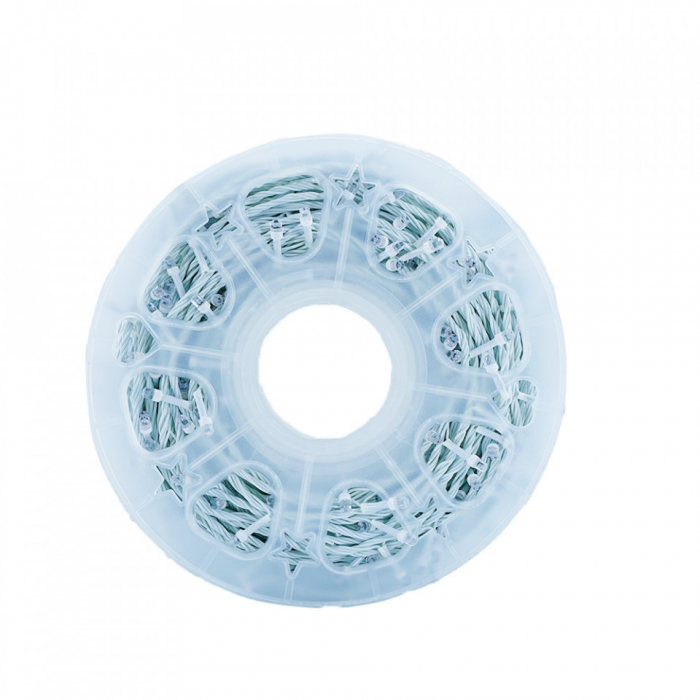 Instalatie de craciun liniara / sirag 50 m, 300 leduri diamant, alb cald, V5 led [2]
