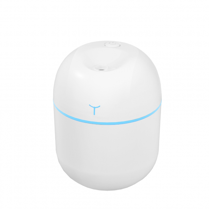 Mini Umidificator Portabil, Flippy, 2 Moduri, Aromaterapie, Silentios, Lumina Ambientala, Incarcare USB, 220 ml, 8 x 8 x 10.3 cm, Alb [4]