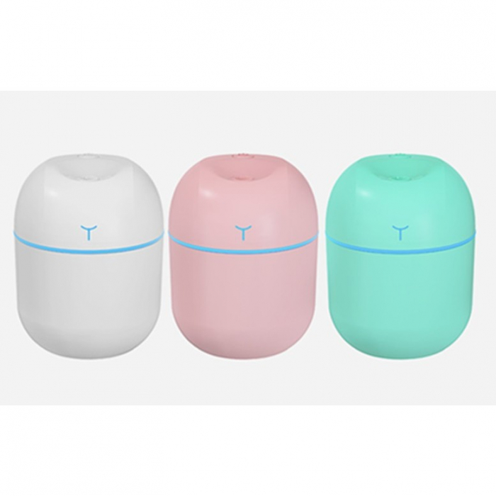 Lichidare Mini Umidificator Portabil, Flippy, 2 Moduri, Aromaterapie, Silentios, Lumina Ambientala, Incarcare USB, 220 ml, 8 x 8 x 10.3 cm, Alb [6]