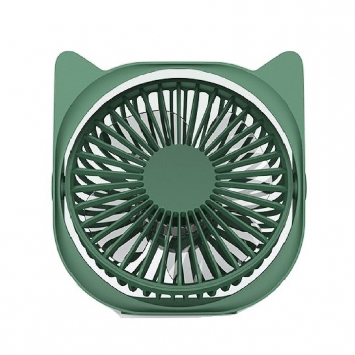 Mini ventilator pentru birou cu usb, Flippy, rotire 360 grade, 3 viteze, 13.5 x 12,8 cm, Verde [1]