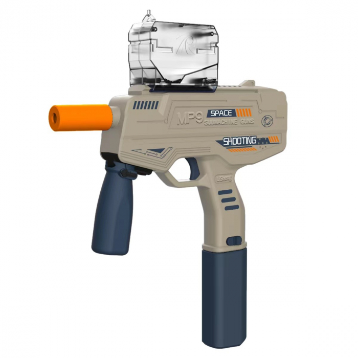 Mitraliera de jucarie electrica Flippy cu bile de hidrogen de gel, gun bluster, tragere in rafala, varsta peste 6 ani, ochelari de protectie, 5000 de bile incluse, cablu de incarcare, 40.1 x 31.6 cm,  [1]