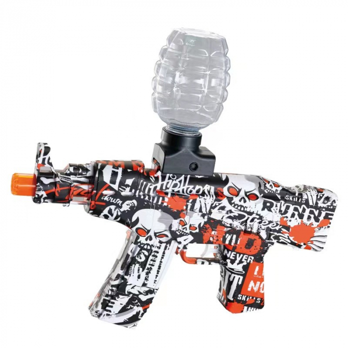 Mitraliera de jucarie electrica Flippy cu bile de hidrogen de gel, gun bluster, tragere in rafala, varsta peste 6 ani, sageti cu ventuze de spuma, amortizor, ochelari de protectie, 5000 de bile inclus [1]