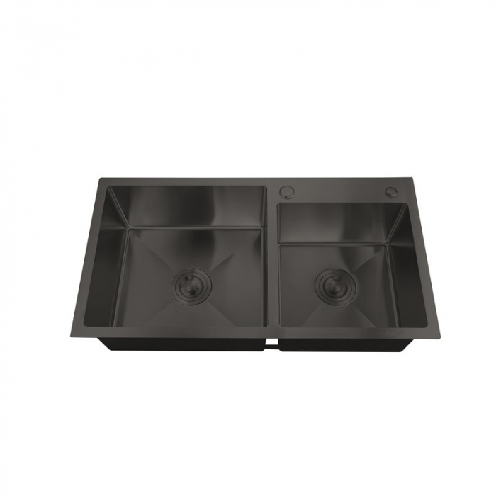 MIXXUS HM7849D-215 NANO-BLACK (3.0/0.8) chiuveta bucatarie din inox [1]