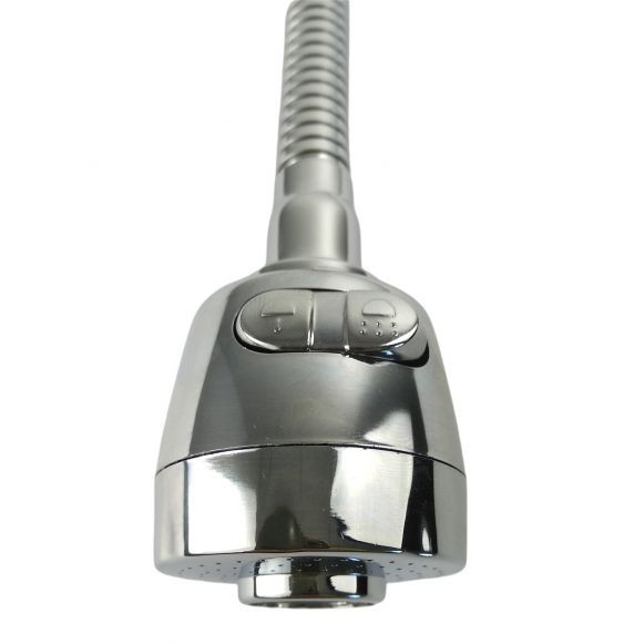 MIXXUS Para flexibila de baterie cu comanda, cromata, 2 setari jet [3]