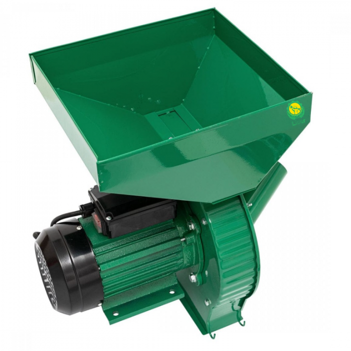 Moara cereale, stiuleti, furaje si resturi vegetale Lider cu suport, motor 4.5 Kw, 20 ciocanele, 4 site, sac, surubelnita si perie, cuva mare, 300 kg/h [3]