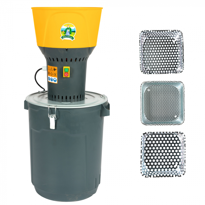 Moara electrica 1300W/19000 rpm cu galeata plastic 50L [7]