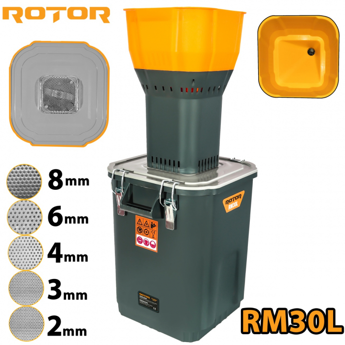 Moara electrica pentru cereale RM30L ROTOR, 19000 rot/min, 1200 W , 30 L [1]